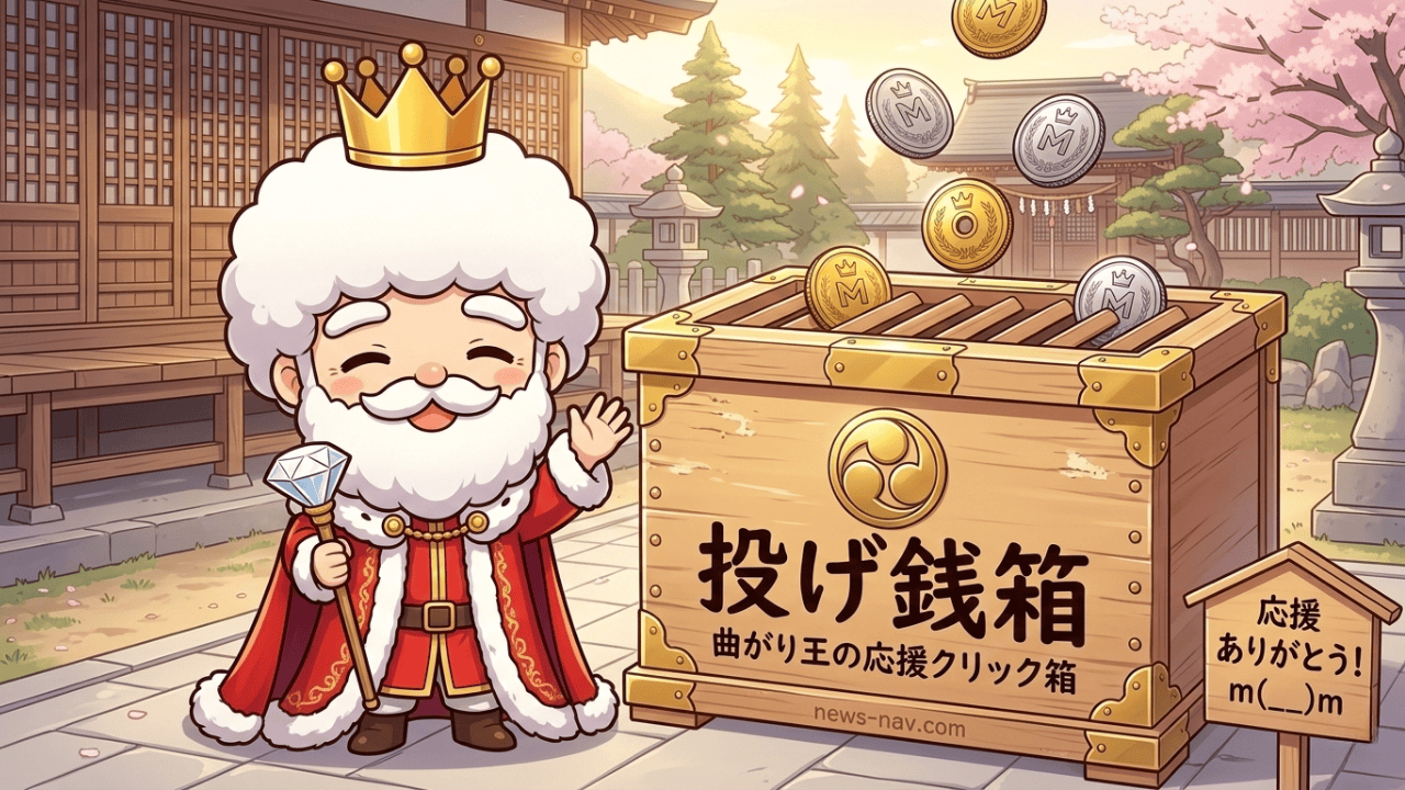 曲がり王投げ銭箱